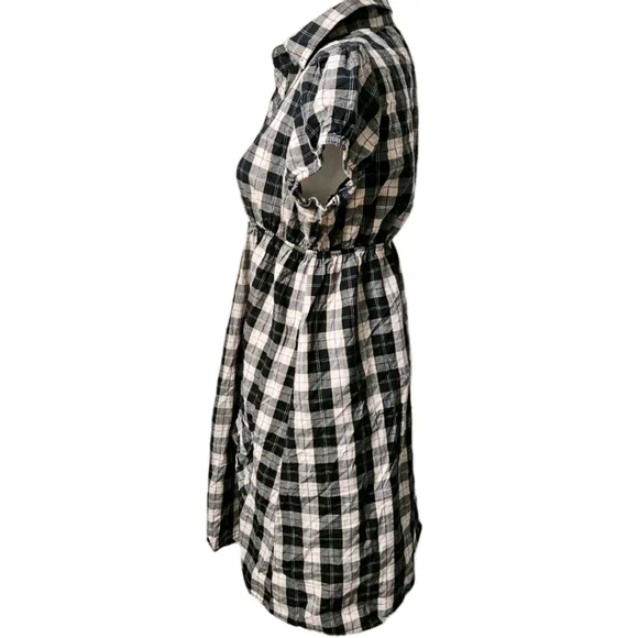 l.e.i Sundresses by Taylor Swift Black Plaid Button-down Dress Size L (Juniors) - Picture 9 of 12